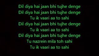 Aa toh sahi lyrics [upl. by Engis823]