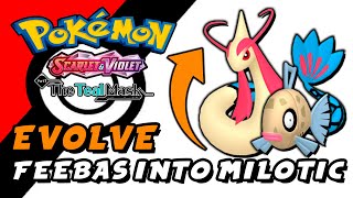 HOW TO GET FEEBAS AND MILOTIC IN POKEMON SCARLET AND VIOLET DLC TEAL MASK [upl. by Nealon602]