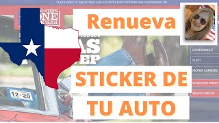 🚗 COMO RENOVAR EL STICKER DE MI CARRO POR INTERNET EN TEXAS Facil y Rápido 😊 [upl. by Orelia5]