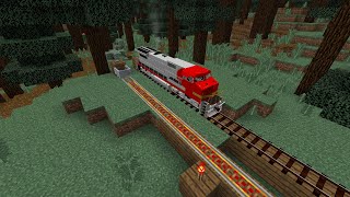 Minecraft Immersive Railroading vs Minecart [upl. by David]