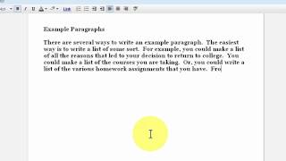 Writing an Example Paragraph [upl. by Gladys]