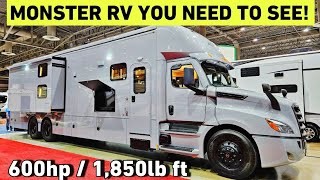 SUPER C Renegade RV on a CASCADIA 600HP 1850lb ft chassis [upl. by Nyrem]