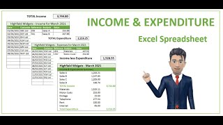 Income and Expenditure Spreadsheet  Step by Step instructions [upl. by Gussy]