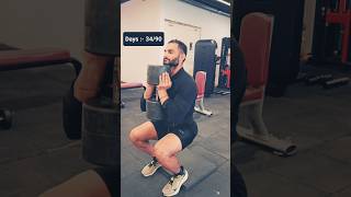 Goblet Squats fatlosejourney day34 learneveryday legexercises gobletsquat fitforlife [upl. by Tterrag]