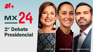 Primer Debate Presidencial 2024 en México Álvarez Máynez Xóchitl Gálvez y Claudia Sheinbaum [upl. by Elagiba]