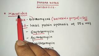 MACROLIDE ANTIBIOTICS WITH TRICKS5  RRB PHARMACIST EXAM  GPAT  ESIC  PART59 [upl. by Okiruy443]