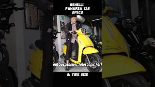 BENELLI PANAREA 125 SPECS SUSPENSION TIRE SIZE  DUDE YMARTV [upl. by Lau]