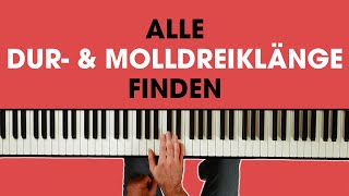 PIANOSNACKS  Alle Dur und mollDreiklänge finden  Klavier lernen [upl. by Anaicilef]