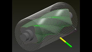 15 projection surface finishing 2 Multi axis in power mill [upl. by Stickney]