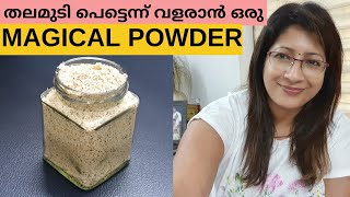 മുടി കൊഴിച്ചിൽ മാറി മുടി നന്നായി വളരാൻ ഒരു MAGICAL POWDER  Magical Powder for Fast Hair Growth [upl. by Aielam]