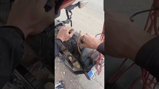 F it doesn’t hold air😳 puncture MarcTravels india electricmotorcycle ladakh repair [upl. by Eb]