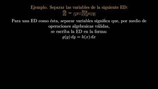 Manim Ecuaciones diferenciales separables ejemplo 1 [upl. by Zacek]