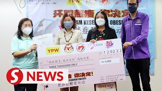 Lady wins RM3k cash prize for losing the most body fat [upl. by Wymore]