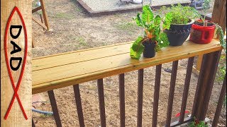 Patio ledge bar table shelfrelax on the back porch [upl. by Arriaes]