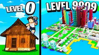 Building Max Level Skyscraper City  Roblox Tiny Town [upl. by Elmo]