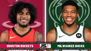 HOUSTON ROCKETS VS MILWAUKEE BUCKS  NBA Live Scoreboard 2024 [upl. by Anahtor]