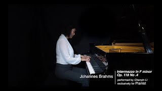 Chenyin Li plays Brahms Intermezzo Op 118 No 4 [upl. by Llenod]