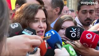 Ayuso en la manifestación del 80 quotLos catalanes no están solos en contra de la amnistíaquot [upl. by Eidok925]