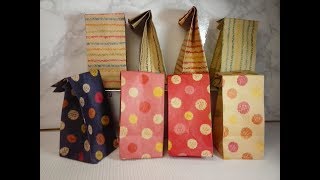 おりがみ・紙袋の作り方💝Origami gift bag・Mr coin origami channel１５ [upl. by Holladay]