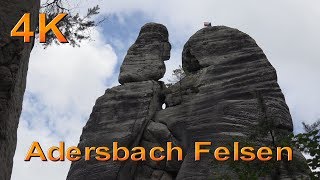 Adersbacher Weckelsdorfer Felsenstadt in Tschechien in 4K Ultra HD [upl. by Ahsenal688]