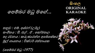 Pembara Madhu Mage  පෙම්බර මධූ මගේ KARAOKE Victor RathnayakaKarunarathna AbeysekaraPLA Somapala [upl. by Maidel609]