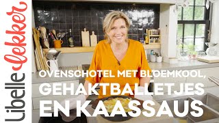 Ovenschotel met bloemkool gehaktballetjes en kaassaus [upl. by Leizahaj219]