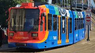 Sheffield SuperTram 105 From Middlewood To Meadowhall [upl. by Sacksen481]