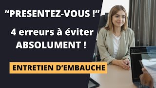 BIEN SE PRESENTER EN ENTRETIEN DEMBAUCHE  Conseils et Erreurs à éviter pour bien se présenter [upl. by Perpetua]