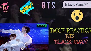 TWICE Reaction to BTS Black Swan Performance  MMA 2020 [upl. by Lauder]