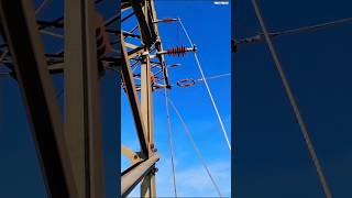 Lineman working over Tower shorts [upl. by Leonanie]