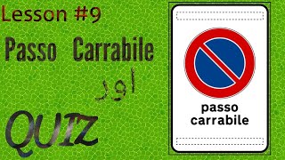 Lesson 9  Passo Carrabile amp QUIZ  patente in Urdu [upl. by Florry]