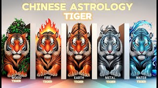 wood fire earth metal and water Tiger Chinese Astrology [upl. by Deonne]