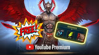 FREE YOUTUBE PREMIUM AND EXCLUSIVE AVATAR Raid Shadow Legends [upl. by Stoat]