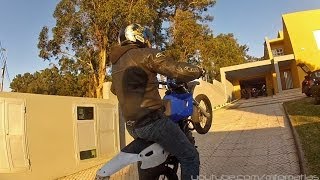 Yamaha TTR 125 04 SuperMoto  FUN  Wheelies [upl. by Nwadrebma15]