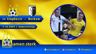 vv Staphorst  vv Berkum  5102024  Samenvatting [upl. by Erdda]