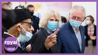 Prince Charles and Camilla Visit Vaccine Centre in Finsbury Park Mosque [upl. by Inaleon]