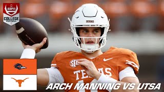 Arch Manning 5 TOTAL TDs in Texas’ blowout win vs UTSA  ESPN College Football [upl. by Oiramaj157]