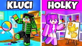 Podvádím v HOLKY vs KLUCI Minecraft Stavěcí Soutěži [upl. by Onaicul]