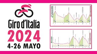 Recorrido GIRO DE ITALIA 2024 Etapas Perfiles y Altimetrías [upl. by Haram]