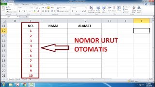 Cara Membuat Nomor Urut Otomatis di Excel [upl. by Eittol]