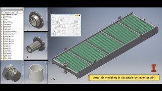 Air Cooler Auto 3D Modeling using Inventor API [upl. by Birk]