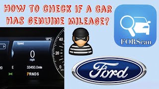 How can you tell if mileage has been turned back FORScan  FORD [upl. by Nimocks]