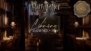 Hogwarts Library Ambience ✧˖° Harry Potter ASMR Study Ambience  Music [upl. by Ateekan727]