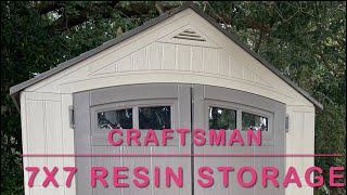 CRAFTSMAN 7X7 RESIN STORAGE SHED craftsman storage [upl. by Apoor]