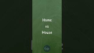 Home vs House 🏠 What’s the Difference by English explained words difference meaning explained [upl. by Aldwon]