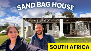 We slept at a Sandbag House  Earthbag House  Karoo Desert South Africa  Touws River  Aquila [upl. by Elem]