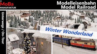 Modelleisenbahn H0  die traumhafte Winterlandschaft des Modellbahnclub Ried als Adventausstellung [upl. by Llien]