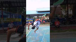 killer without socks sepaktakraw sepaktakrawindonesia rollspike salto [upl. by Elrahc805]