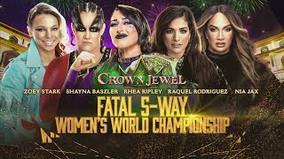 Rhea Ripley vs Nia Jax vs Raquel vs Shayna Baszler vs Zoey Stark Crown Jewel 2023 Full Match [upl. by Drucill]