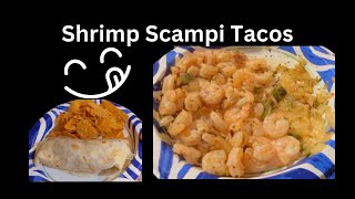 Last minute meal Shrimp scampi tacos Yummy [upl. by Graniah345]